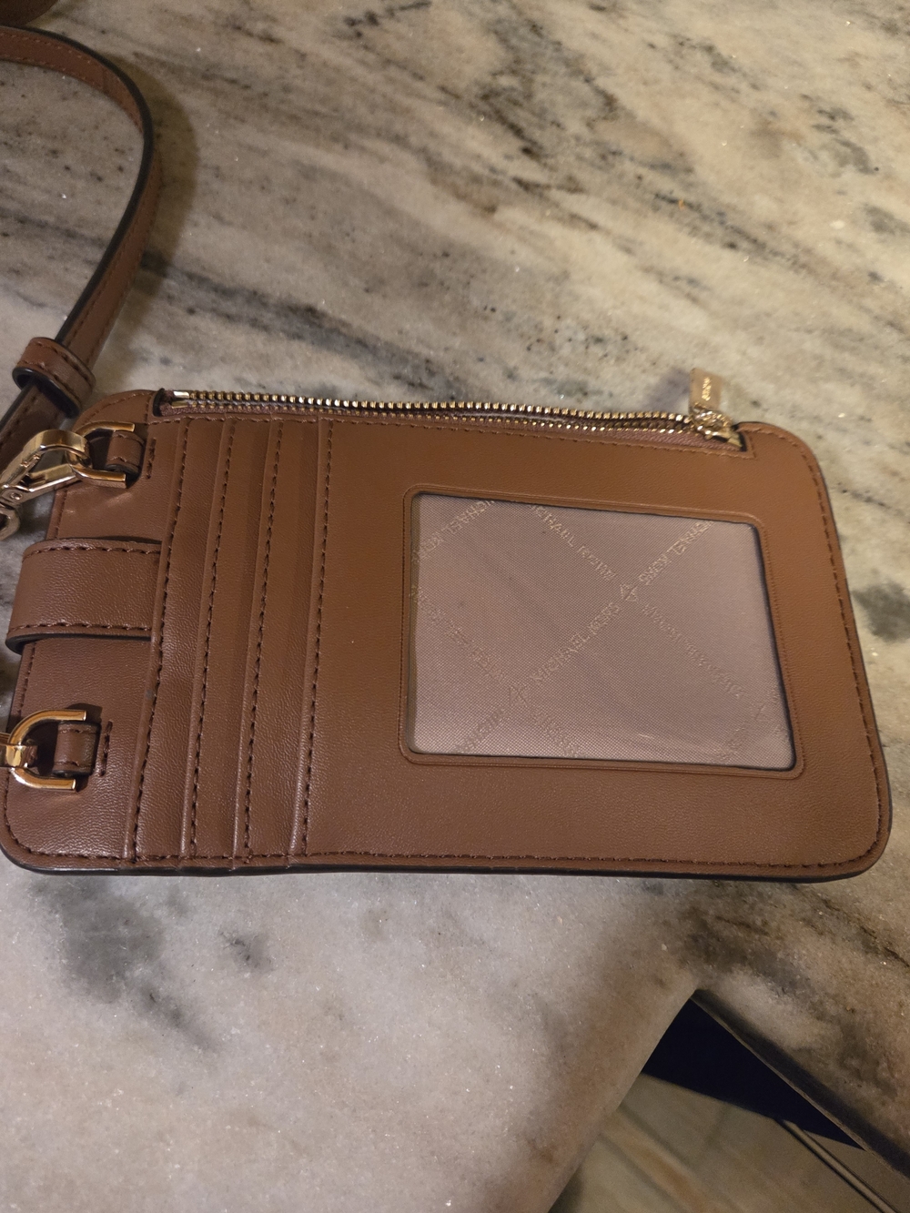 Michael Kors Brown Signature Phone Crossbody - Picture 5 of 10